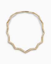 Zig Zag Stax™ Necklace in 18K Yellow Gold with Diamonds, 5mm